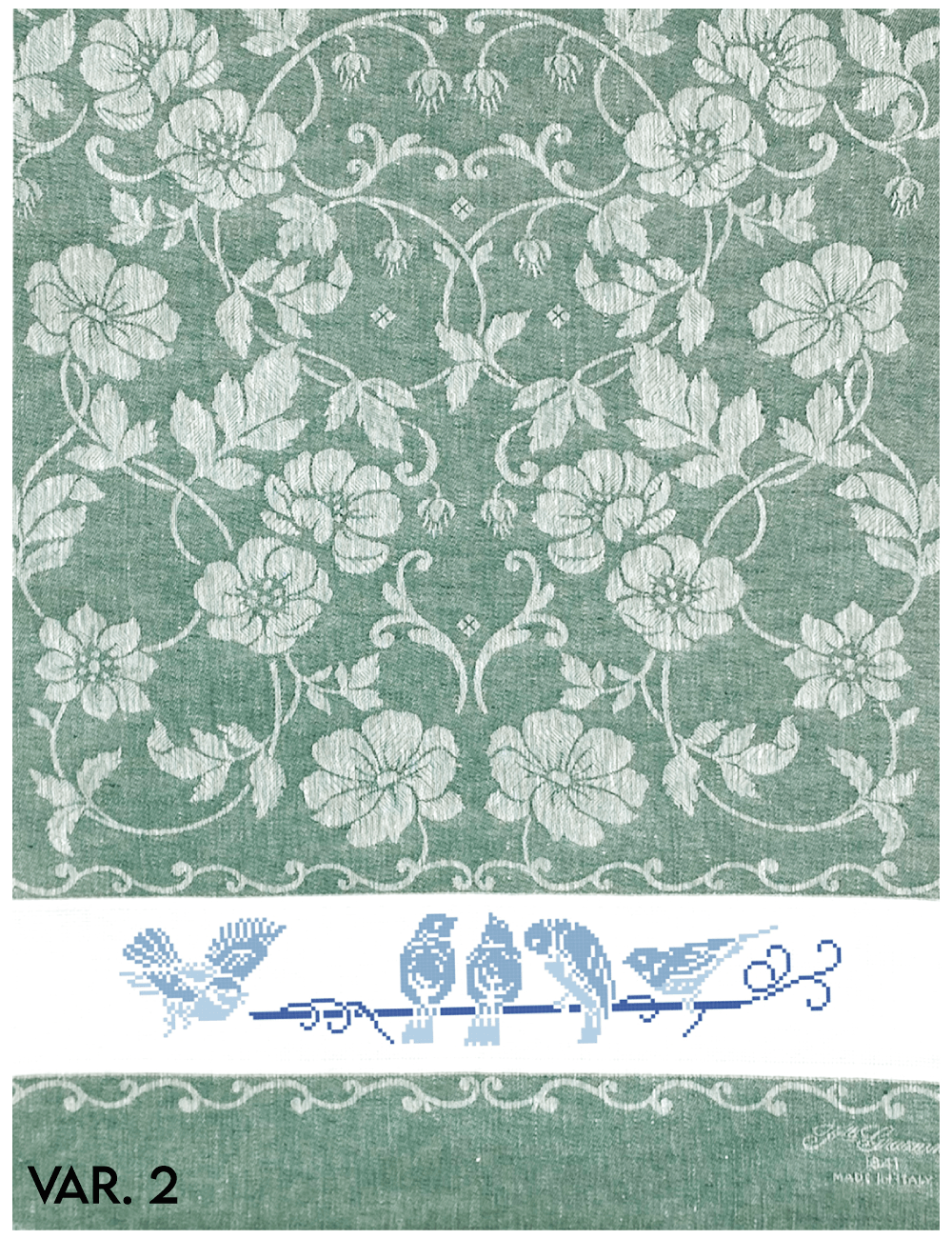 AsciugaPiatti LIBERTY - F.lli Graziano - Colore: V.2 - VERDE BOSCO - by LacariaRicami.Store