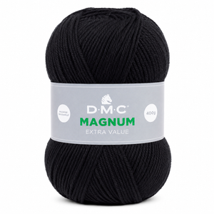 Lana Magnum - DMC - Colore: 965 - NERO - by LacariaRicami.Store