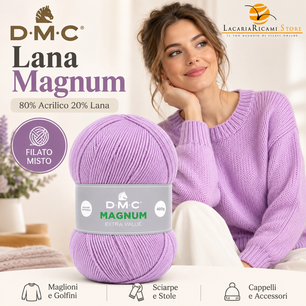 Lana Magnum - DMC - Colore: - by LacariaRicami.Store
