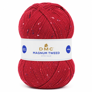 Lana Magnum TWEED - DMC - Colore: 052 - ROSSO RUBINO TWEED - by LacariaRicami.Store