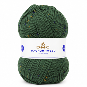 Lana Magnum TWEED - DMC - Colore: 086 - VERDE BOTTIGLIA TWEED - by LacariaRicami.Store
