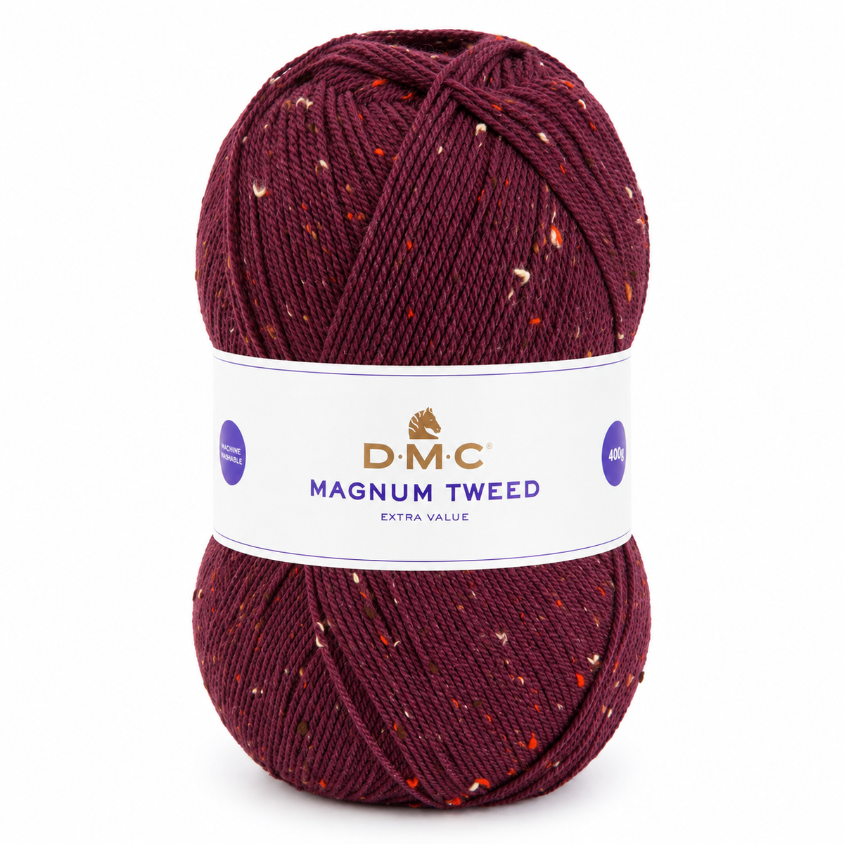 Lana Magnum TWEED - DMC - Colore: 663 – BORDEAUX TWEED - by LacariaRicami.Store