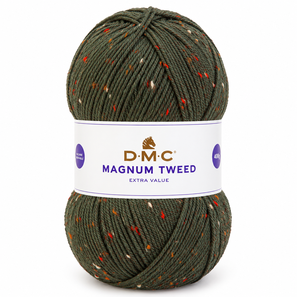 Lana Magnum TWEED - DMC - Colore: 711 – VERDE MILITARE TWEED - by LacariaRicami.Store