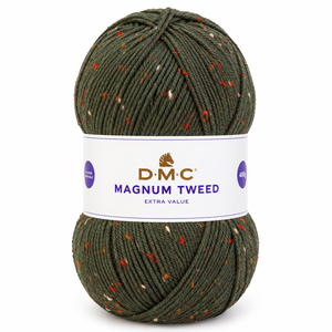 Lana Magnum TWEED - DMC - Colore: 711 – VERDE MILITARE TWEED - by LacariaRicami.Store