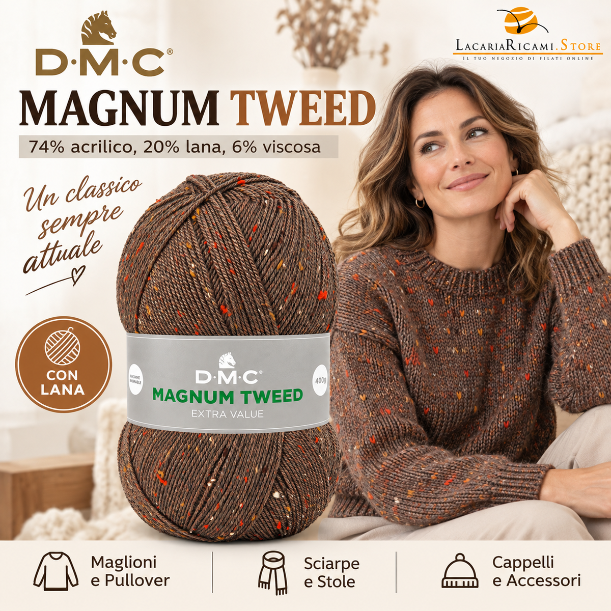 Lana Magnum TWEED - DMC - Colore: - by LacariaRicami.Store