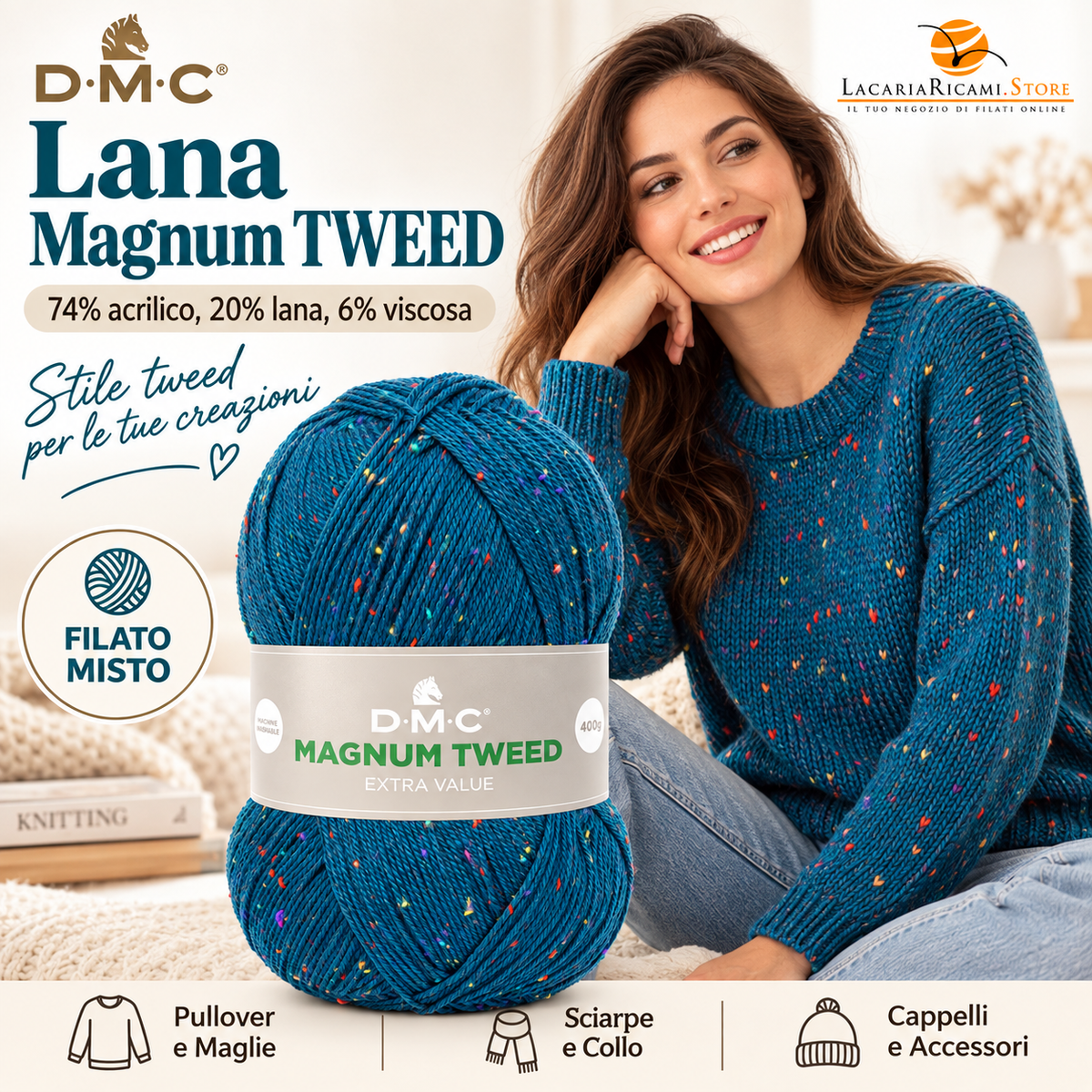 Lana Magnum TWEED - DMC - Colore: - by LacariaRicami.Store