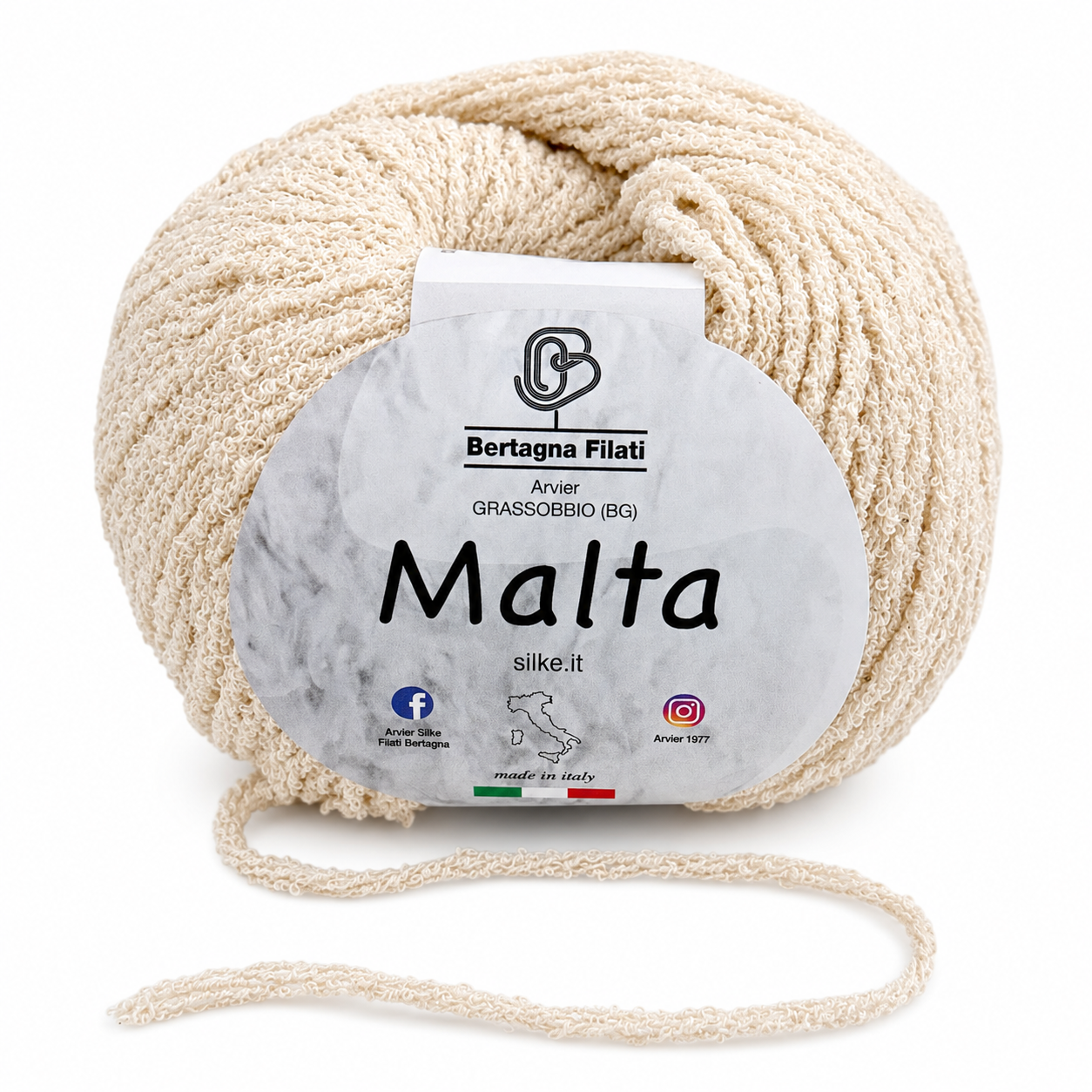 Cotone MALTA - Bertagna Filati - Colore: 24 - PANNA - by LacariaRicami.Store