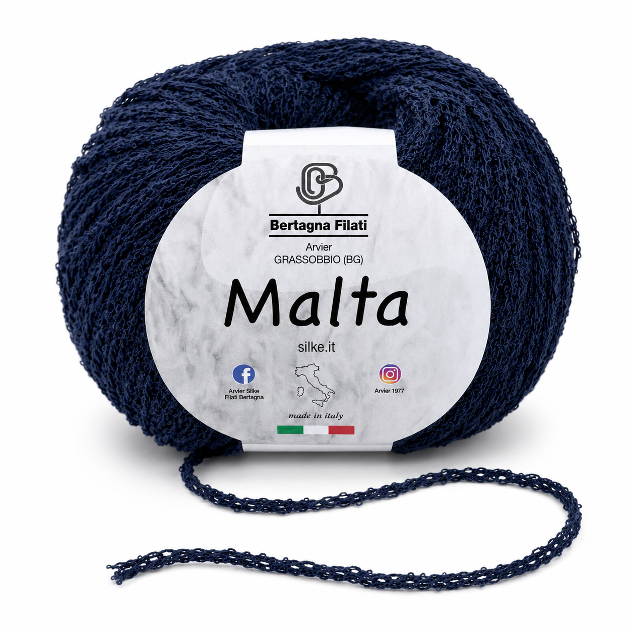 Cotone MALTA - Bertagna Filati - Colore: 27 - BLU SCURO - by LacariaRicami.Store