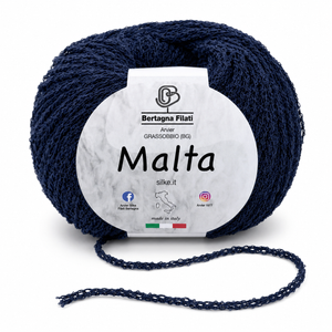 Cotone MALTA - Bertagna Filati - Colore: 27 - BLU SCURO - by LacariaRicami.Store