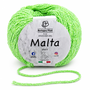 Cotone MALTA - Bertagna Filati - Colore: 28 - VERDE FLUO - by LacariaRicami.Store