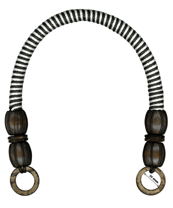 SET 2 MANICI IN Legno|Corda 43 Cm - 954001 - - LacariaRicami.Store