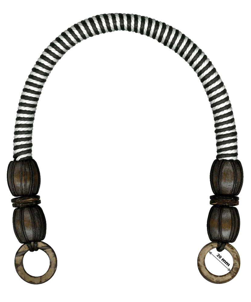 SET 2 MANICI IN Legno|Corda 43 Cm - 954001 - - LacariaRicami.Store