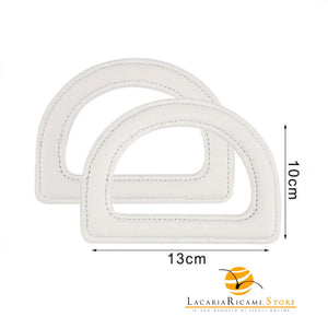 Manici a D Per Borse - MAF Accessories - Colore: BIANCO - by LacariaRicami.Store