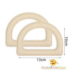 Manici a D Per Borse - MAF Accessories - Colore: PANNA - by LacariaRicami.Store