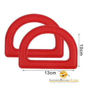Manici a D Per Borse - MAF Accessories - Colore: ROSSO - by LacariaRicami.Store