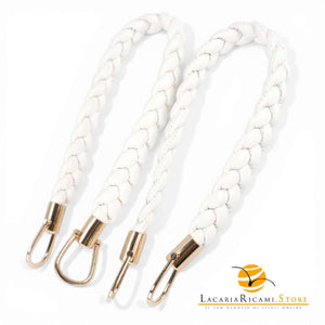 Manici Intrecciati Per Borse - MAF Accessories - Colore: BIANCO - by LacariaRicami.Store