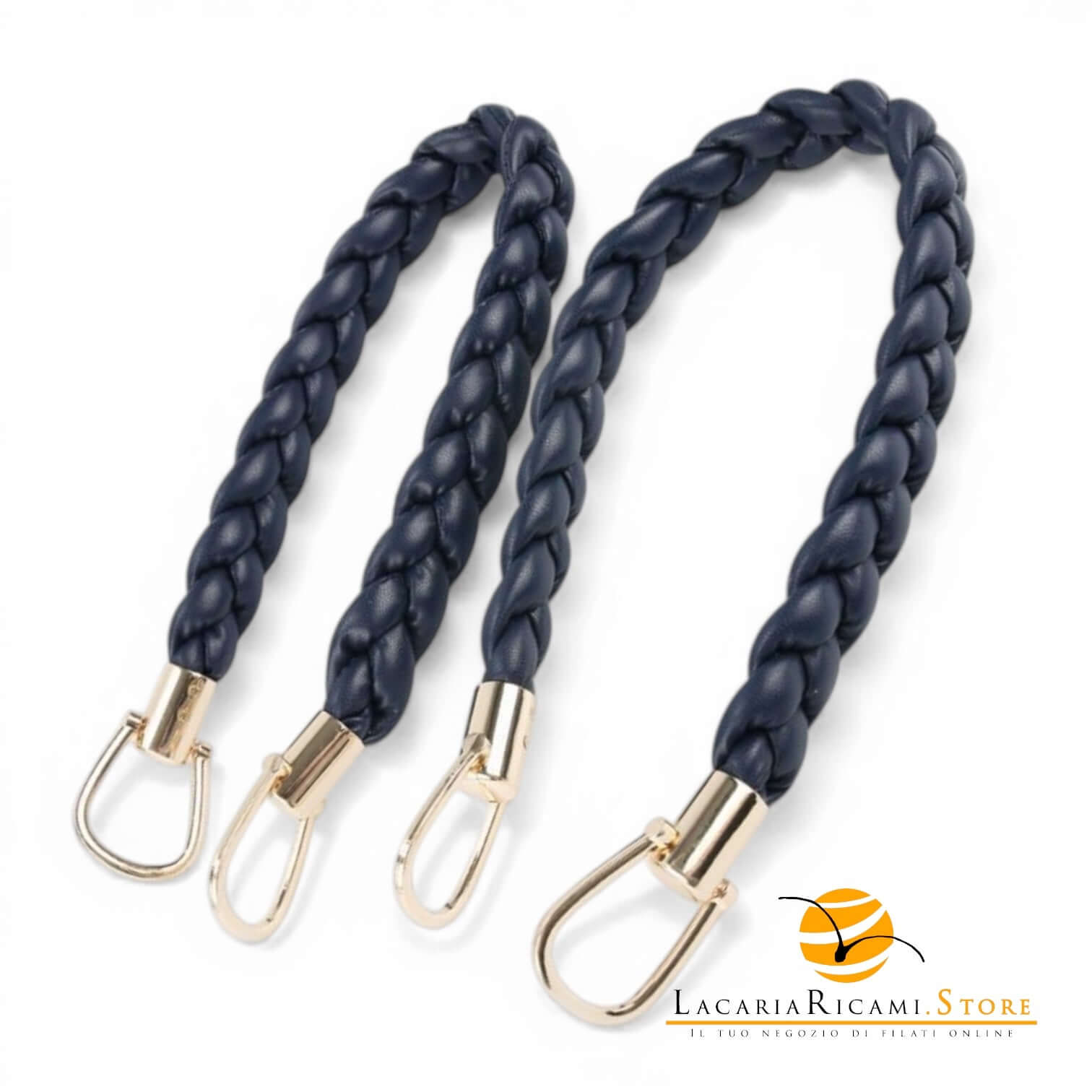 Manici Intrecciati Per Borse - MAF Accessories - Colore: BLU - by LacariaRicami.Store