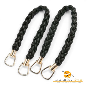 Manici Intrecciati Per Borse - MAF Accessories - Colore: NERO - by LacariaRicami.Store