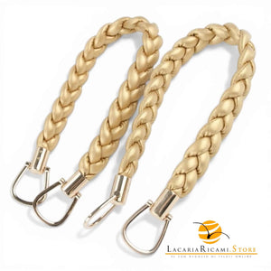 Manici Intrecciati Per Borse - MAF Accessories - Colore: ORO - by LacariaRicami.Store