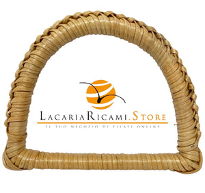 MANICO Arco Intrecciato in Rattan 13x10 Cm - - LacariaRicami.Store