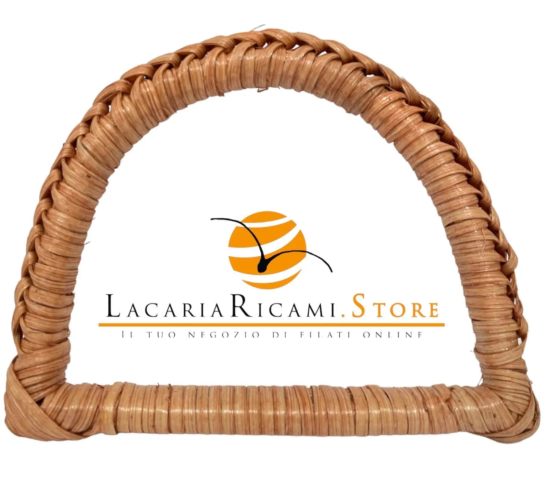 MANICO Arco Intrecciato in Rattan 13x10 Cm - - LacariaRicami.Store