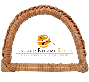 MANICO Arco Intrecciato in Rattan 13x10 Cm - - LacariaRicami.Store