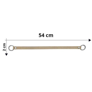 Manico Per Borsa Con Anelli In Metallo 54x2 Cm - - LacariaRicami.Store