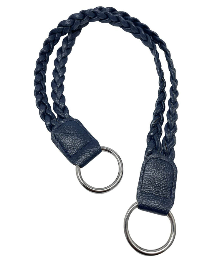 Manico Intrecciato Per Borsa Con Anelli In Metallo 50x3 Cm - - LacariaRicami.Store