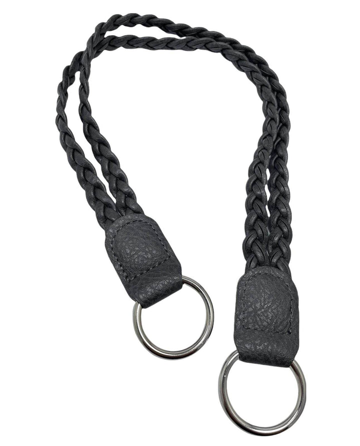 Manico Intrecciato Per Borsa Con Anelli In Metallo 50x3 Cm - - LacariaRicami.Store