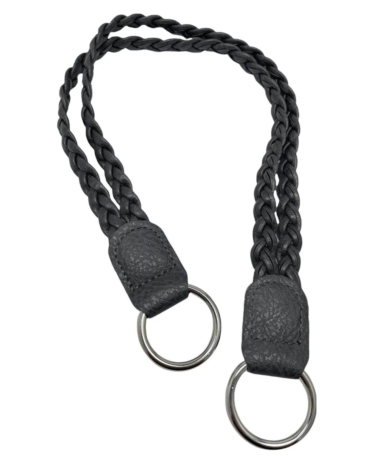 Manico Intrecciato Per Borsa Con Anelli In Metallo 50x3 Cm - - LacariaRicami.Store