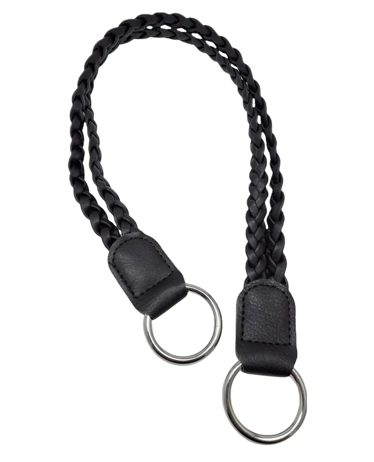 Manico Intrecciato Per Borsa Con Anelli In Metallo 50x3 Cm - - LacariaRicami.Store