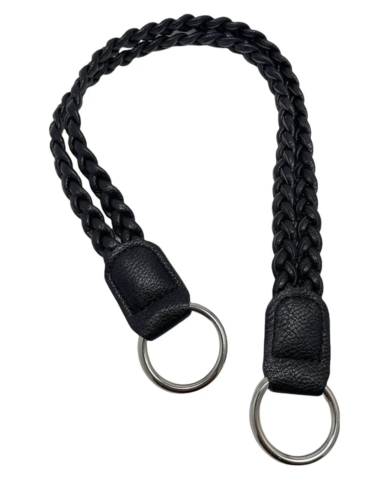 Manico Intrecciato Per Borsa Con Anelli In Metallo 50x3 Cm - - LacariaRicami.Store