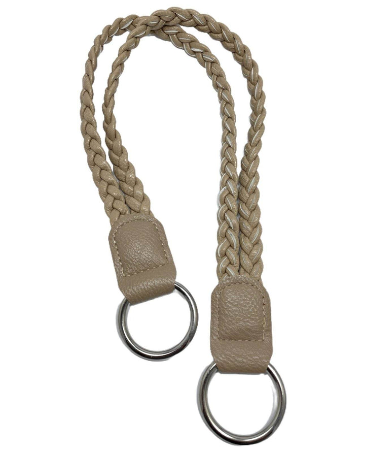 Manico Intrecciato Per Borsa Con Anelli In Metallo 50x3 Cm - - LacariaRicami.Store