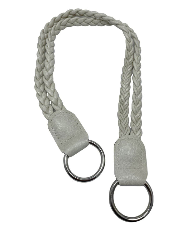 Manico Intrecciato Per Borsa Con Anelli In Metallo 50x3 Cm - - LacariaRicami.Store