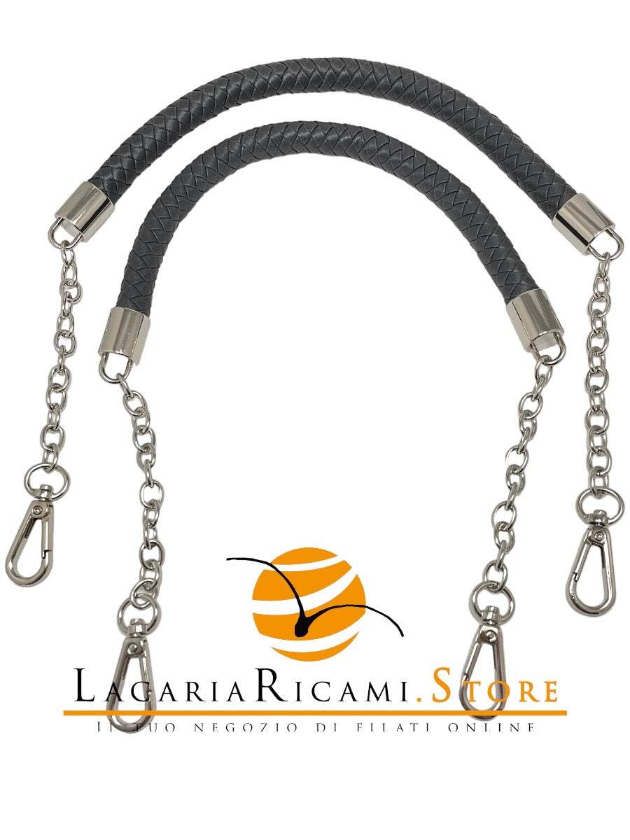 MANICI Intrecciati Con Catene e Moschettoni 60 Cm - - LacariaRicami.Store