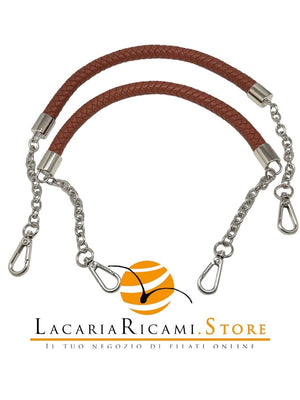 MANICI Intrecciati Con Catene e Moschettoni 60 Cm - - LacariaRicami.Store