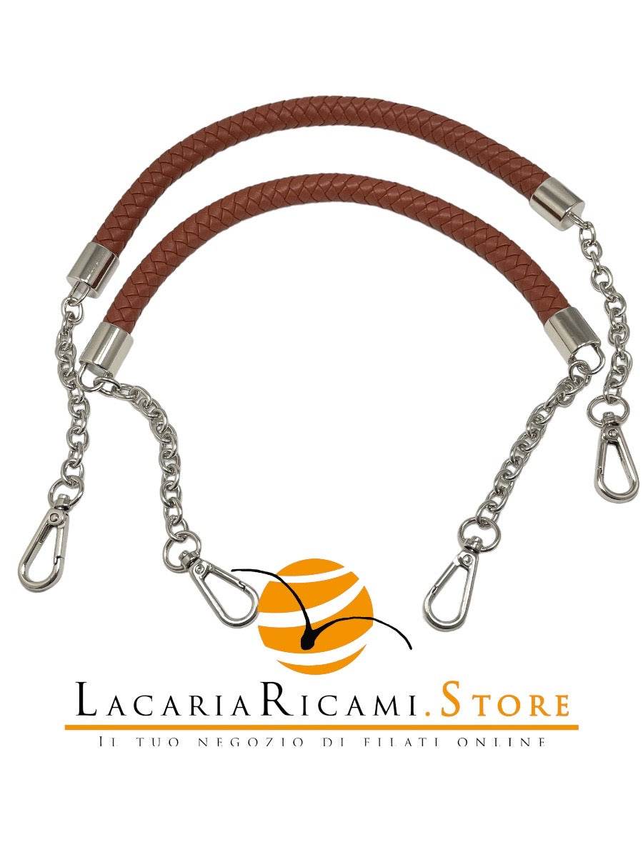 MANICI Intrecciati Con Catene e Moschettoni 60 Cm - - LacariaRicami.Store