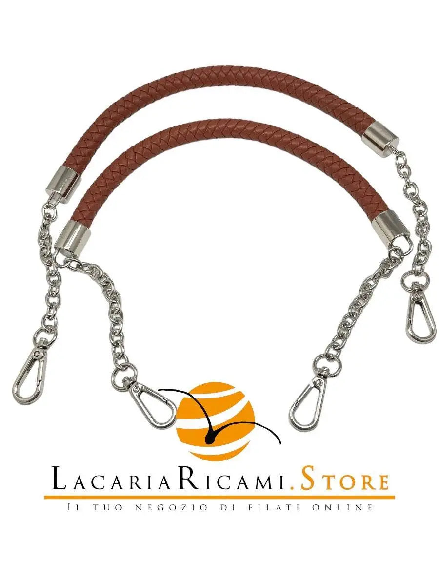 MANICI Intrecciati Con Catene e Moschettoni 60 Cm - - LacariaRicami.Store