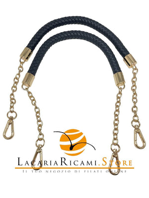 MANICI Intrecciati Con Catene e Moschettoni 60 Cm - - LacariaRicami.Store