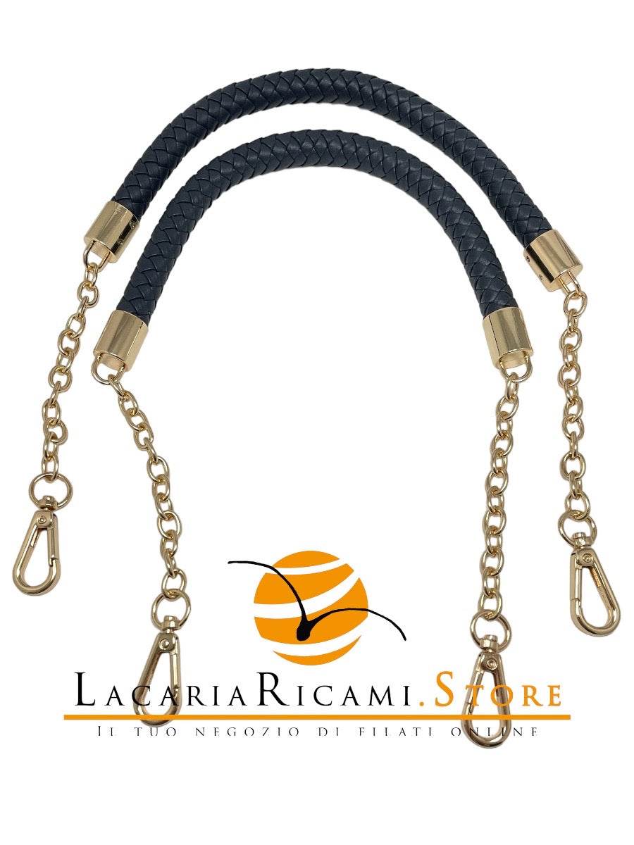 MANICI Intrecciati Con Catene e Moschettoni 60 Cm - - LacariaRicami.Store
