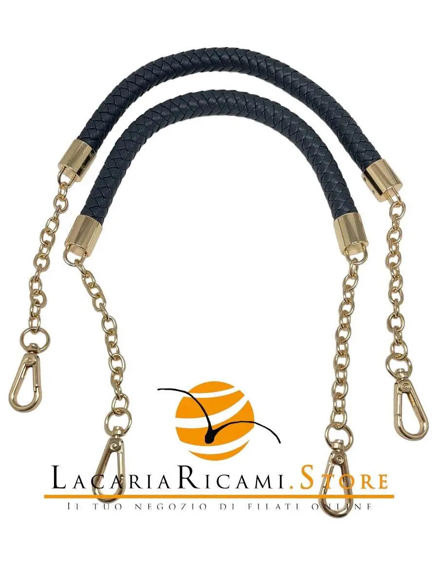 MANICI Intrecciati Con Catene e Moschettoni 60 Cm - - LacariaRicami.Store