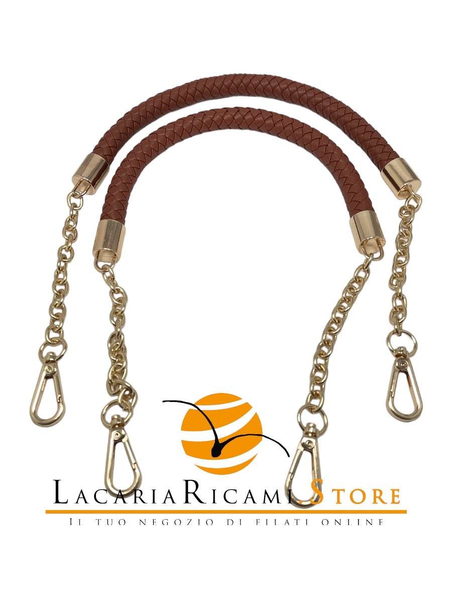 MANICI Intrecciati Con Catene e Moschettoni 60 Cm - - LacariaRicami.Store