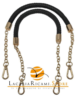 MANICI Intrecciati Con Catene e Moschettoni 60 Cm - - LacariaRicami.Store