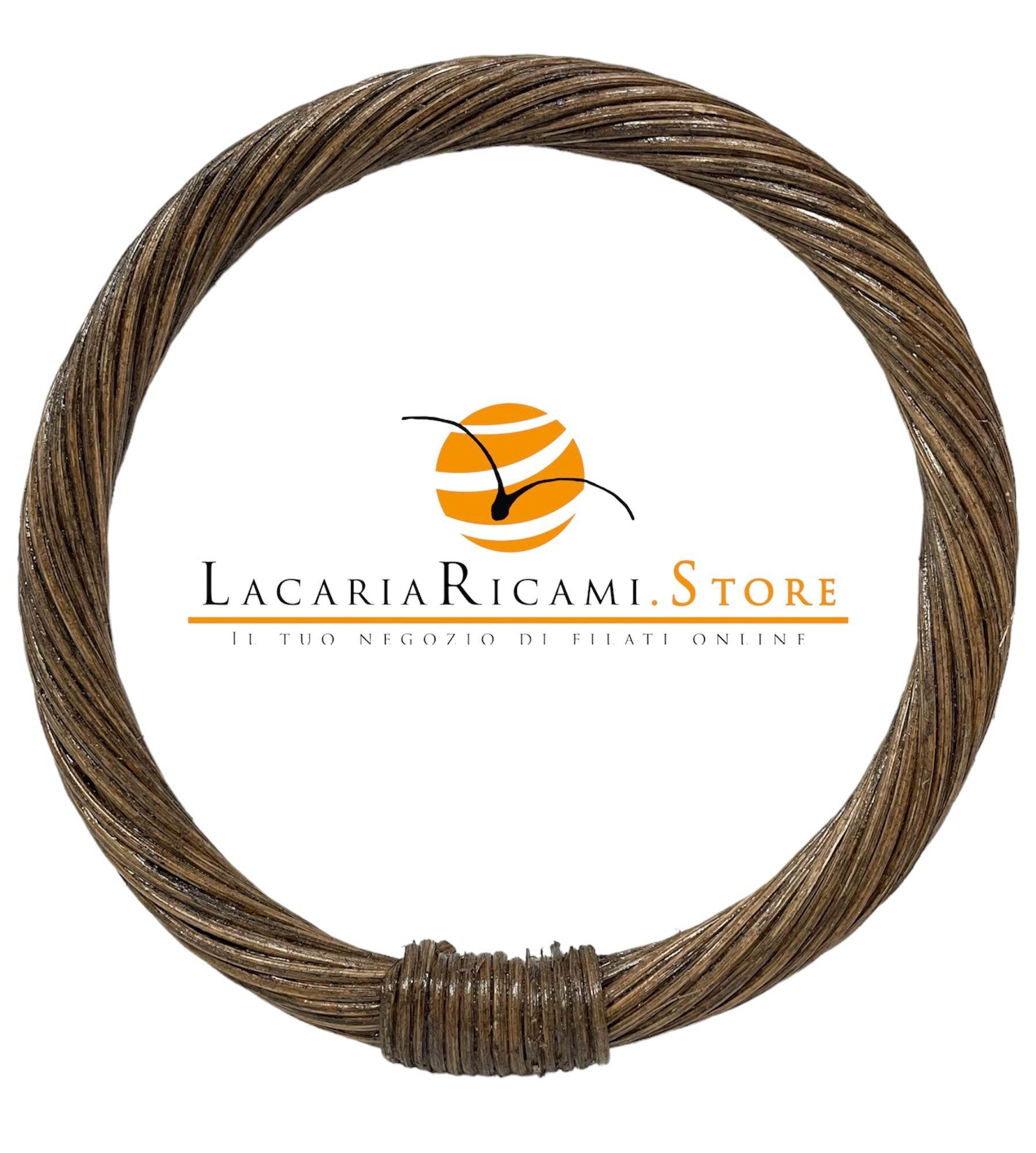 MANICO Tondo Intrecciato in Rattan 12,5 Cm - - LacariaRicami.Store