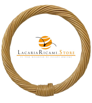 MANICO Tondo Intrecciato in Rattan 12,5 Cm - - LacariaRicami.Store