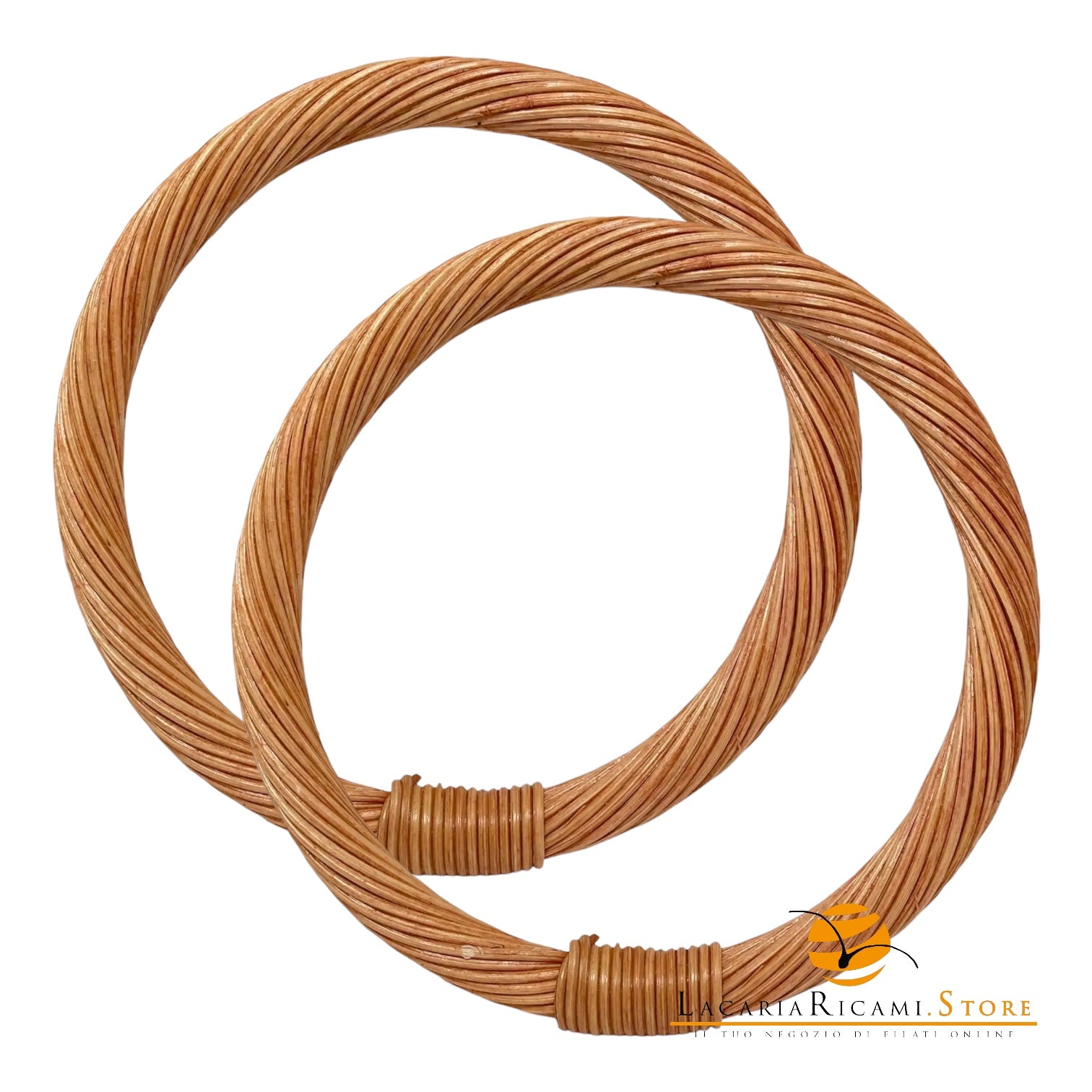 MANICI in Rattan - Colore: 12,5 Cm - NOCE - by LacariaRicami.Store