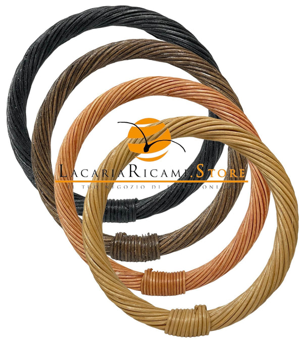 MANICO Tondo Intrecciato in Rattan 12,5 Cm - - LacariaRicami.Store