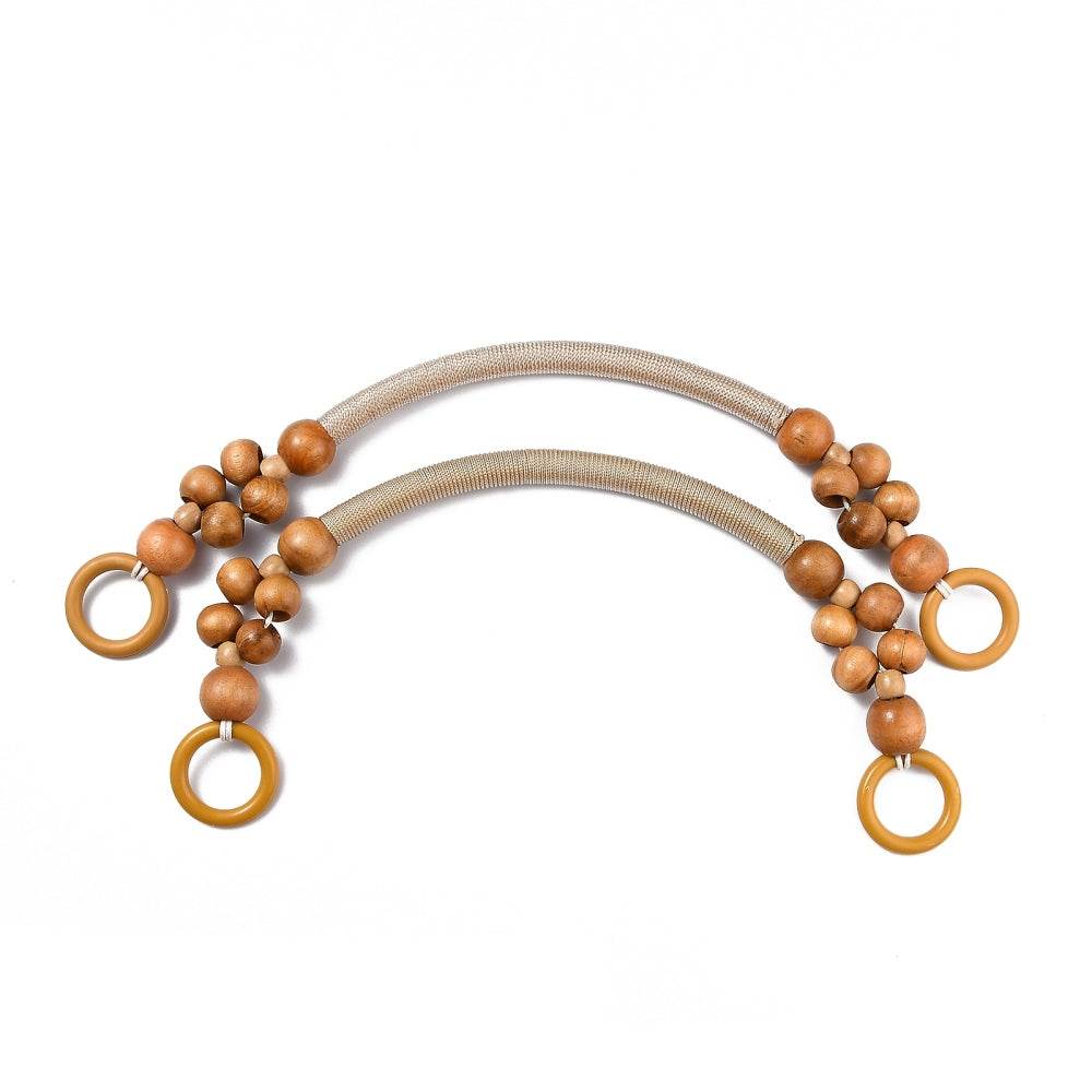 MANICO in CORDA con PERLINE di LEGNO - - LacariaRicami.Store