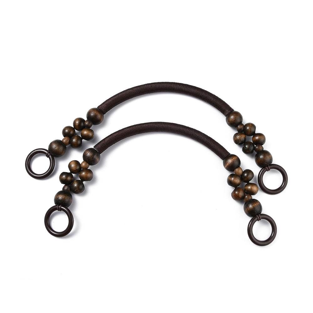 MANICO in CORDA con PERLINE di LEGNO - - LacariaRicami.Store