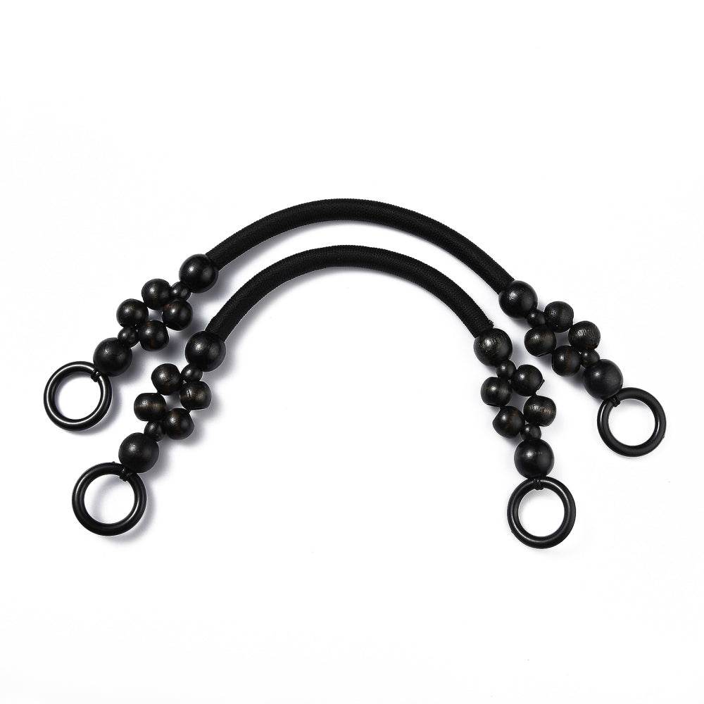 MANICO in CORDA con PERLINE di LEGNO - - LacariaRicami.Store